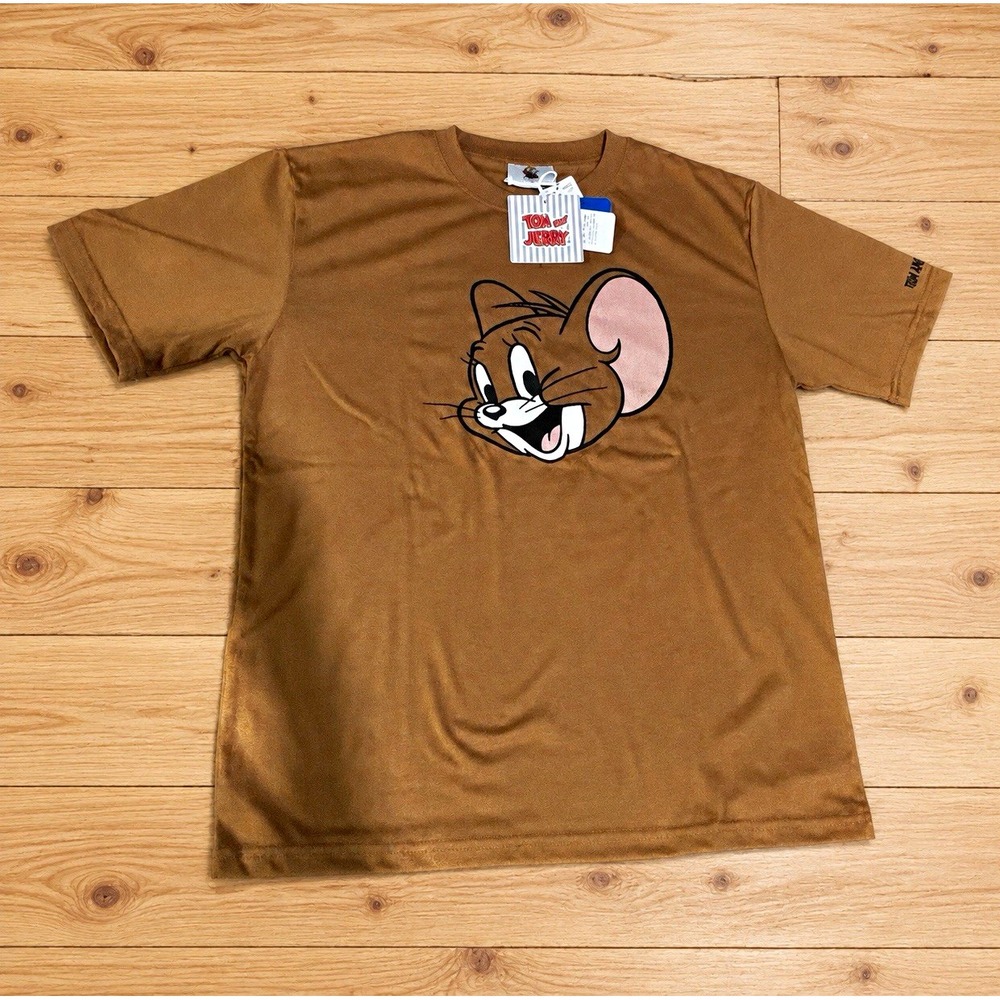 Tom and Jerry Jerry Brown Men's Graphic T-Shirt Short Sleeve Crew Neck[B]